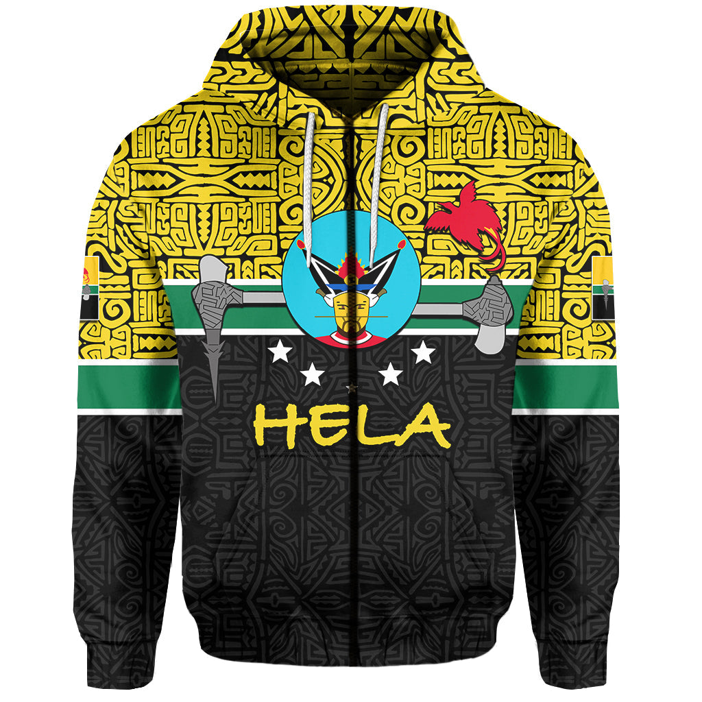 ( Personalised) Hela Province Zip Hoodie Of Papua New Guinea