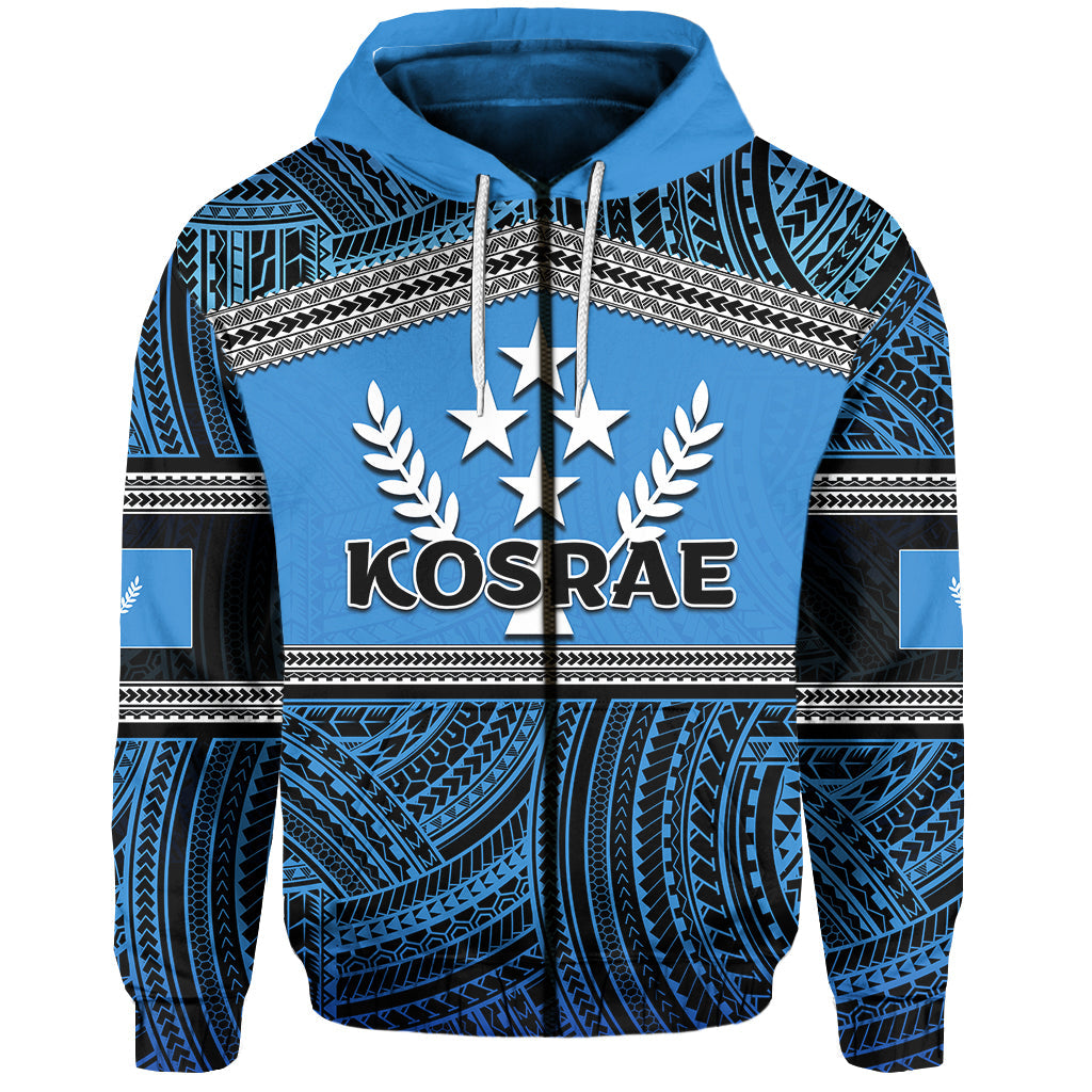 ( Personalised)Kosrae Zip Hoodie Polynesian Patterns