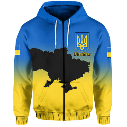 Custom Ukraine Hoodie With Map Stand With Ukraine