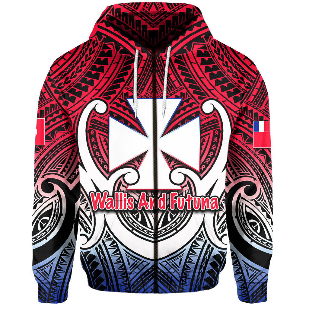 ( Personalised)Wallis And Futuna Zip Hoodie Polynesian Special