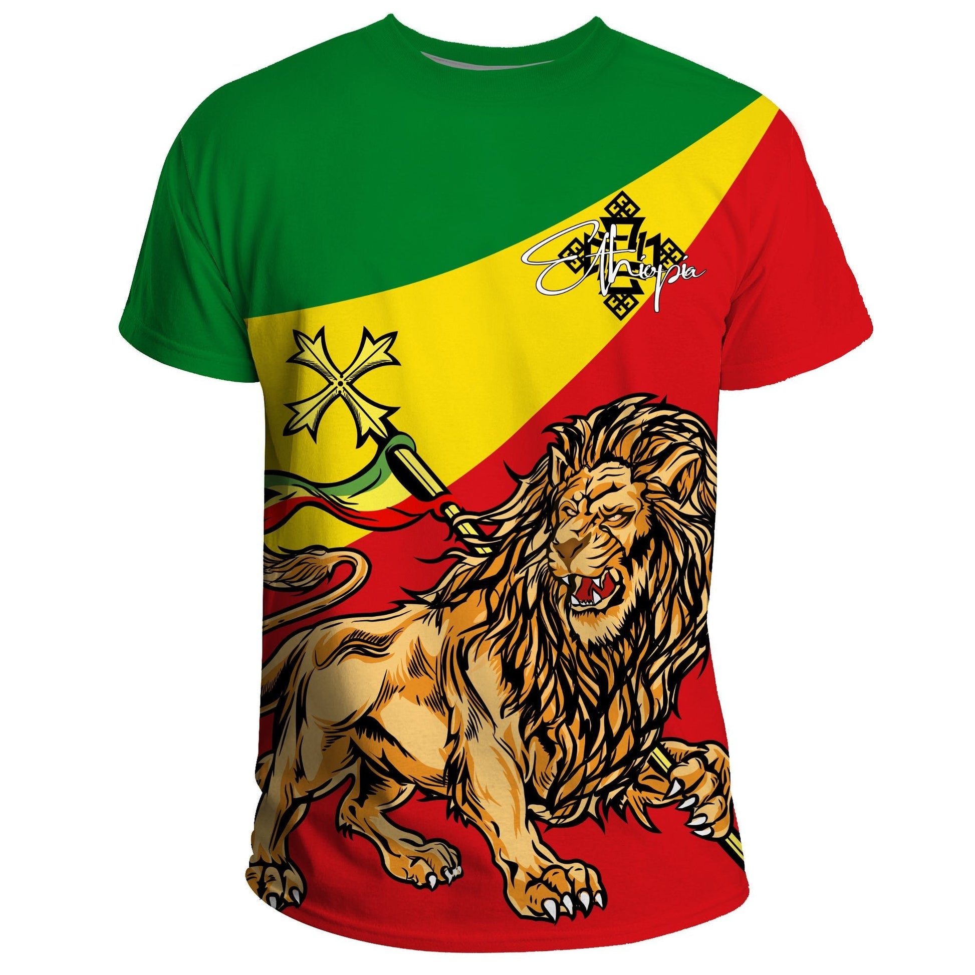 Ethiopia T Shirt, Ethiopia Lion Judah Flag