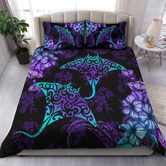 Hawaii Beautiful Ray Hibiscus Bedding Set AH