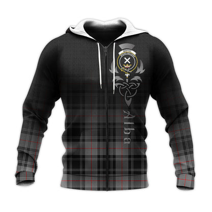 Printivon Moffat Modern Tartan Crest Alba Celtic Hoodie