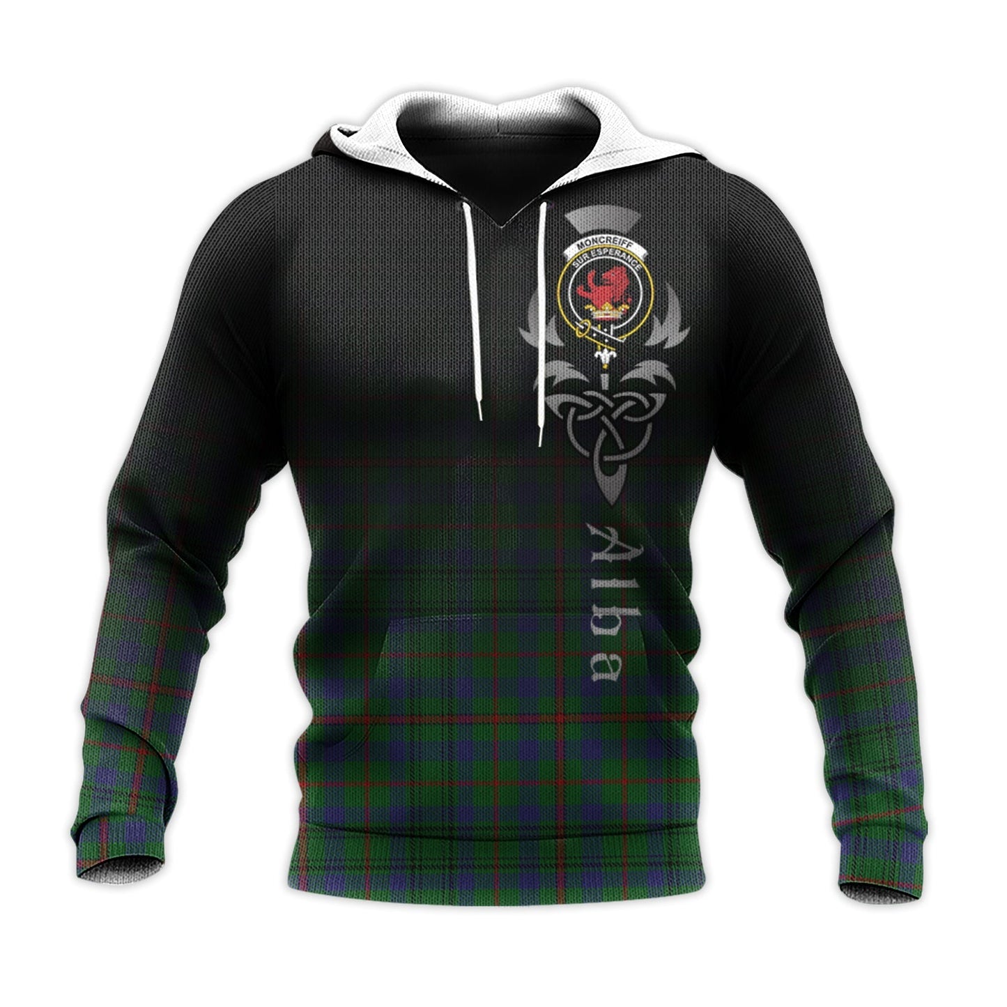 Printivon Moncrieff Of Atholl Tartan Crest Alba Celtic Hoodie
