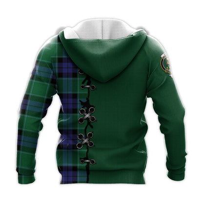 Printivon Monteith Tartan Hoodie Lion Rampant And Celtic Thistle Style