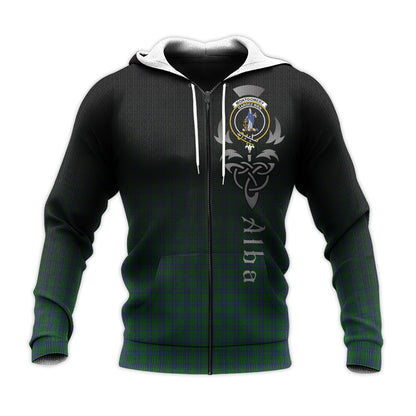 Printivon Montgomery Tartan Crest Alba Celtic Hoodie