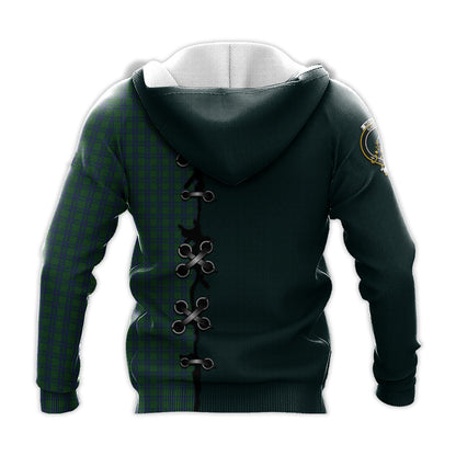 Printivon Montgomery Tartan Hoodie Lion Rampant And Celtic Thistle Style