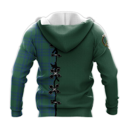 Printivon Montgomery Ancient Tartan Hoodie Lion Rampant And Celtic Thistle Style