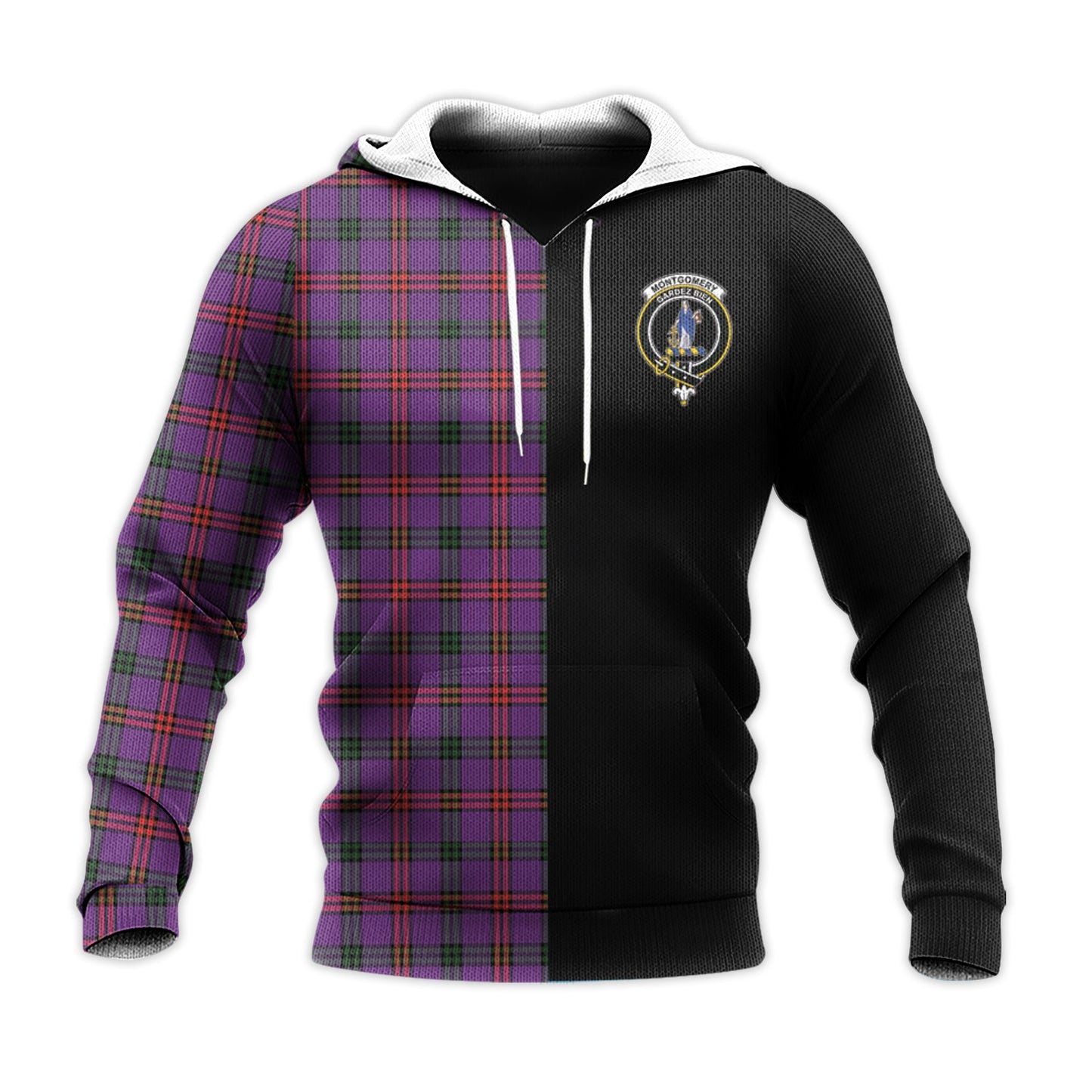 Printivon Montgomery Modern Tartan Personalize Half Hoodie