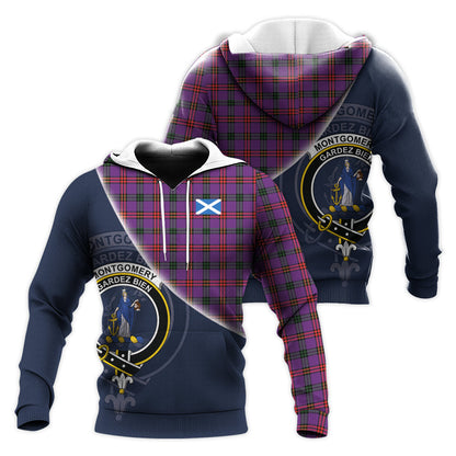 Printivon Montgomery Modern Tartan Scottish Crest Hoodie