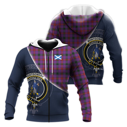 Printivon Montgomery Modern Tartan Scottish Crest Hoodie