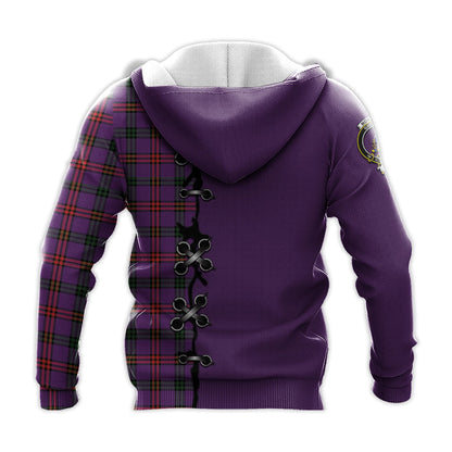 Printivon Montgomery Modern Tartan Hoodie Lion Rampant And Celtic Thistle Style