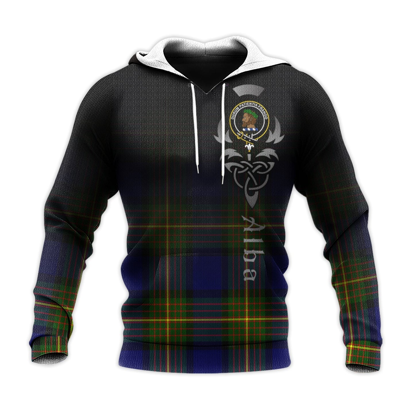 Printivon Moore Tartan Crest Alba Celtic Hoodie