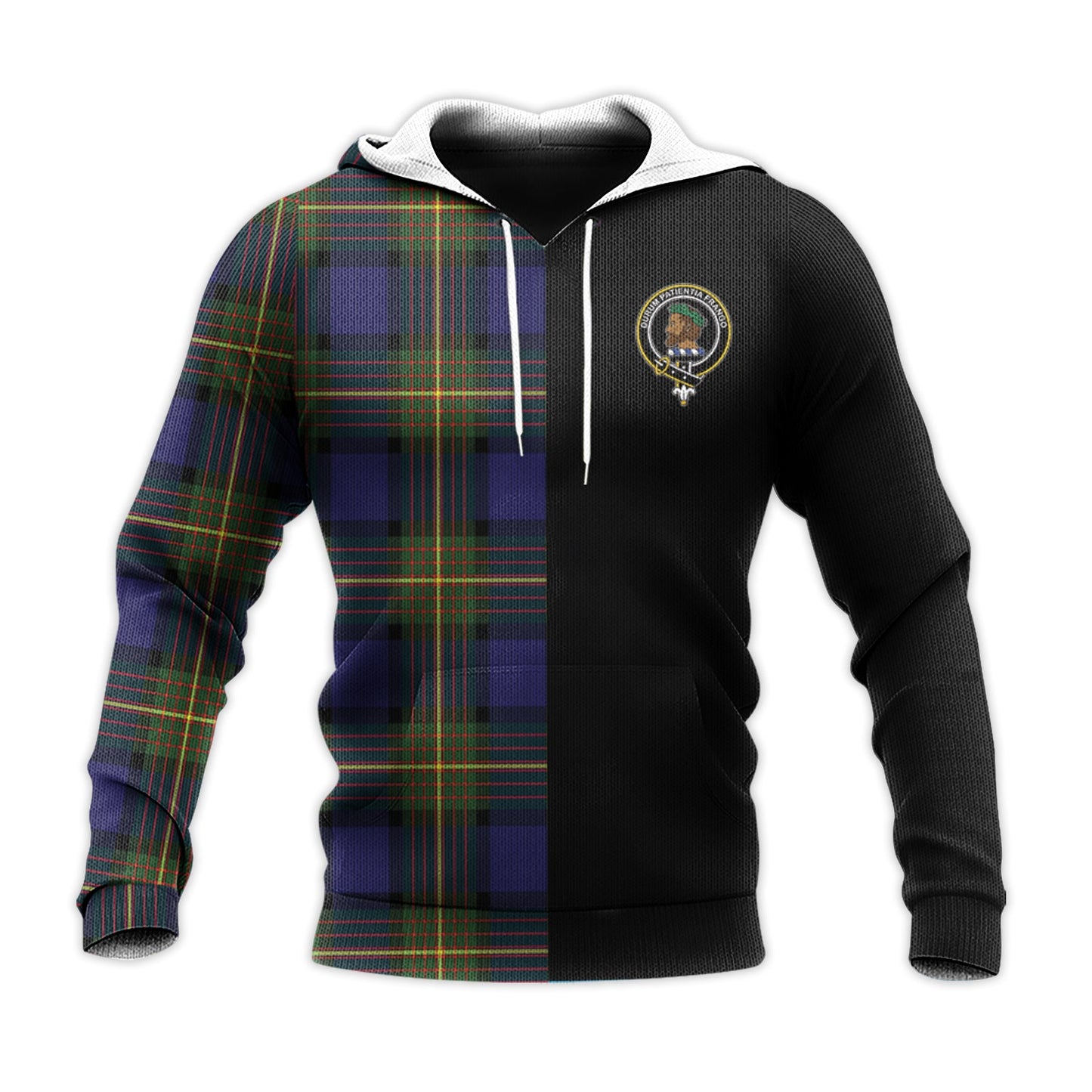 Printivon Moore Tartan Personalize Half Hoodie