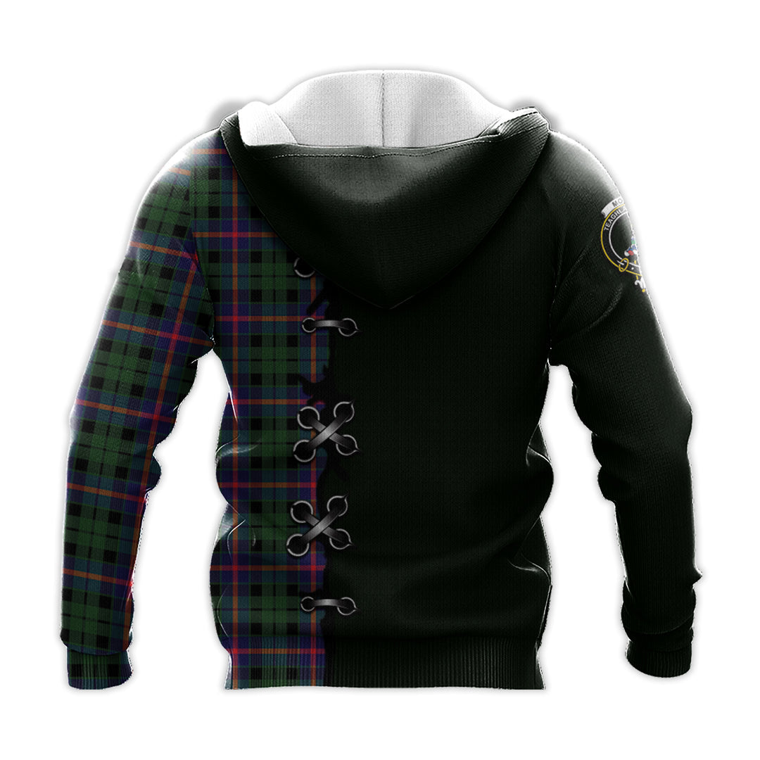 Printivon Morrison Modern Tartan Hoodie Lion Rampant And Celtic Thistle Style