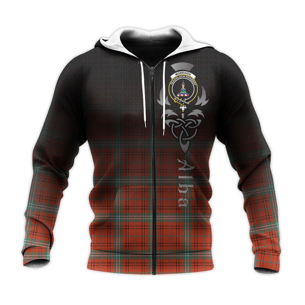 Printivon Morrison Red Ancient Tartan Crest Alba Celtic Hoodie