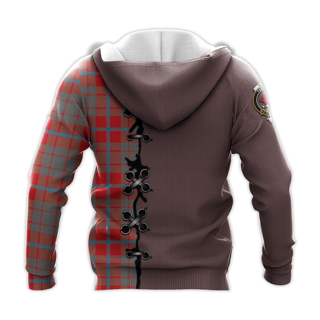 Printivon Moubray Tartan Hoodie Lion Rampant And Celtic Thistle Style