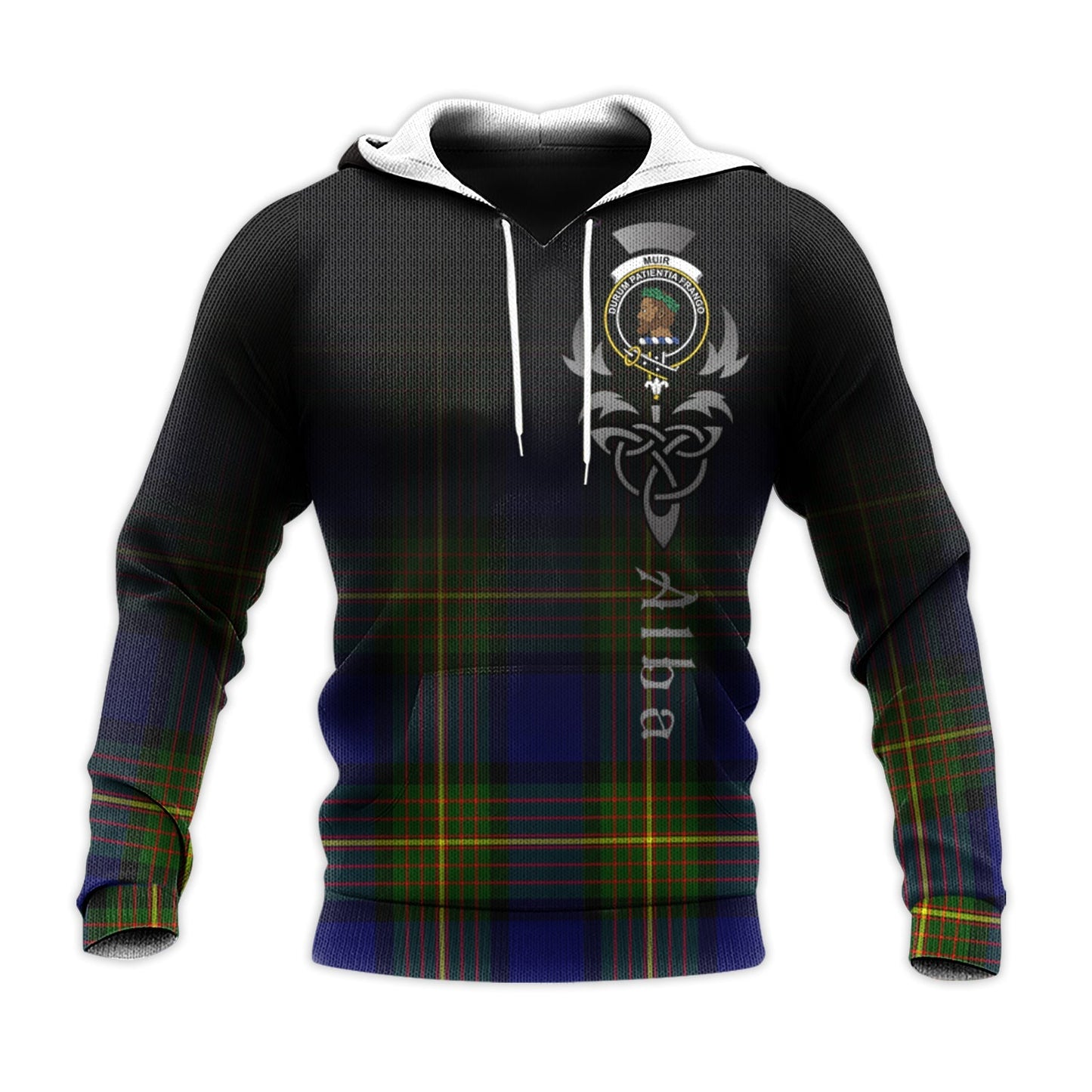 Printivon Muir Tartan Crest Alba Celtic Hoodie