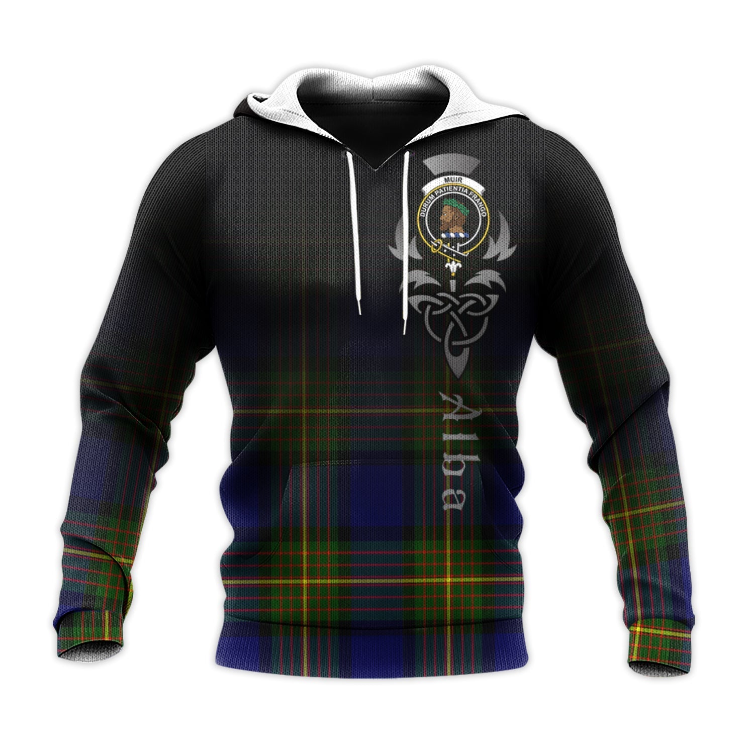 Printivon Muir Tartan Crest Alba Celtic Hoodie