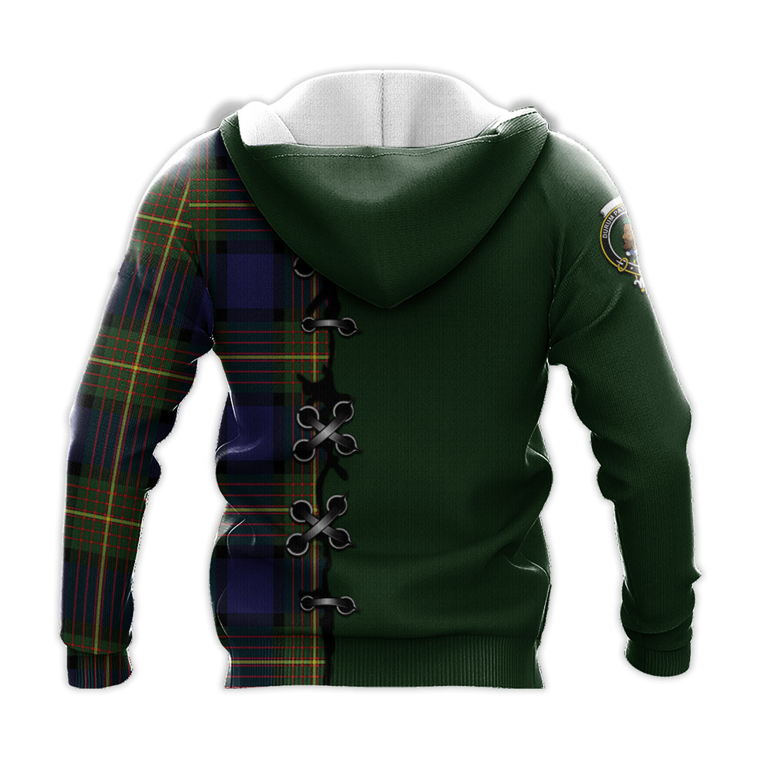 Printivon Muir Tartan Hoodie Lion Rampant And Celtic Thistle Style