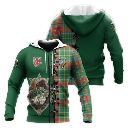 Printivon Muirhead Tartan Hoodie Lion Rampant And Celtic Thistle Style