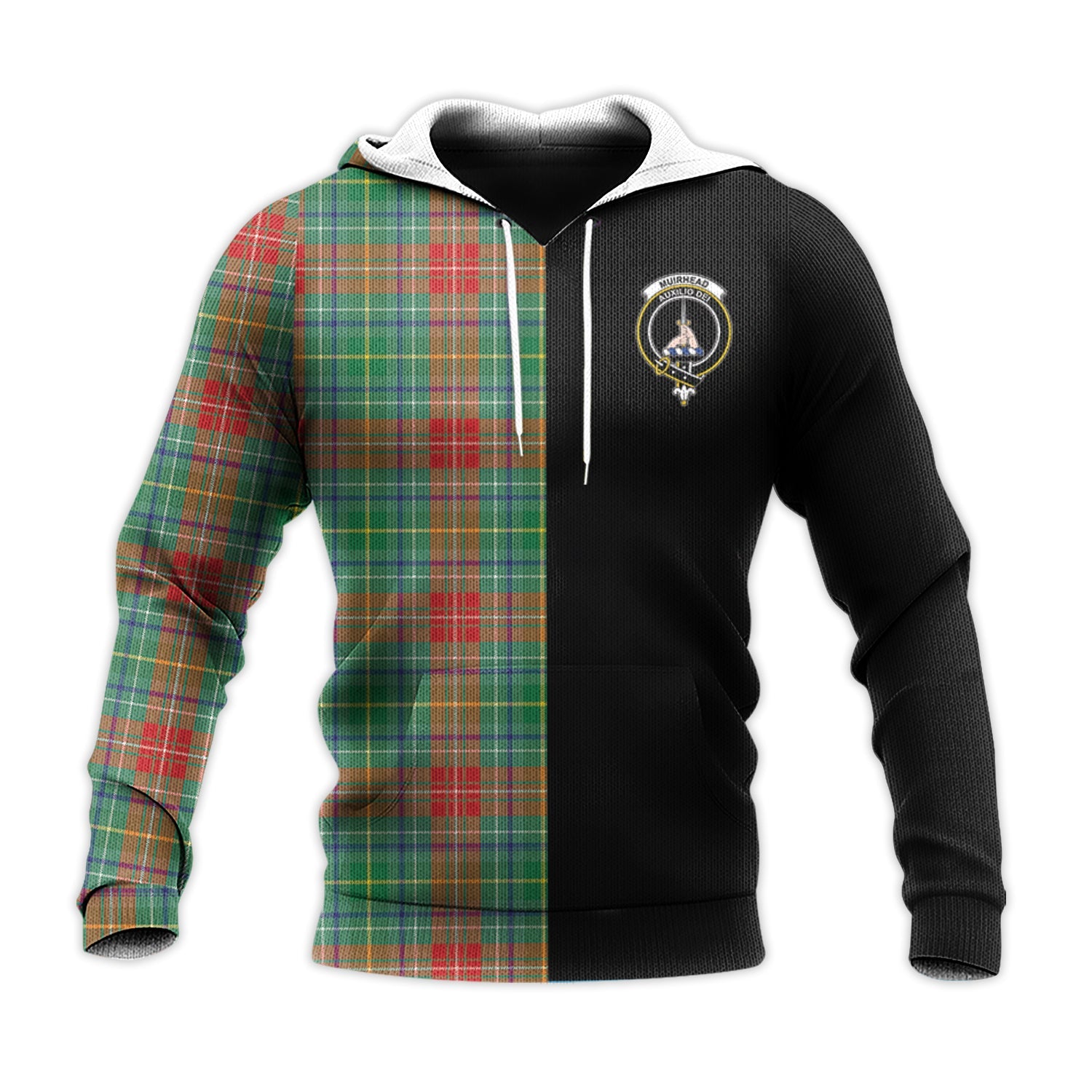 Printivon Muirhead Tartan Personalize Half Hoodie
