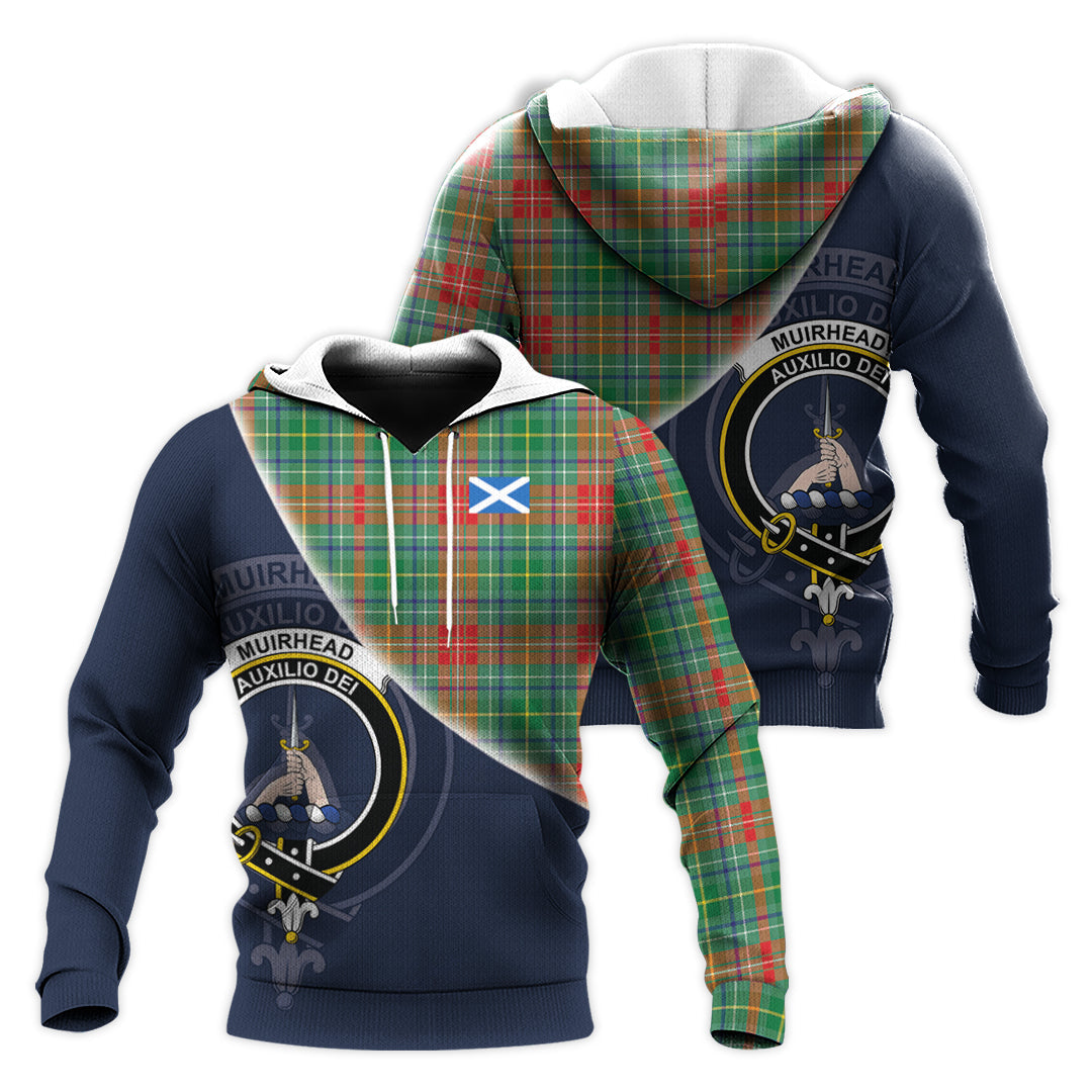 Printivon Muirhead Tartan Scottish Crest Hoodie