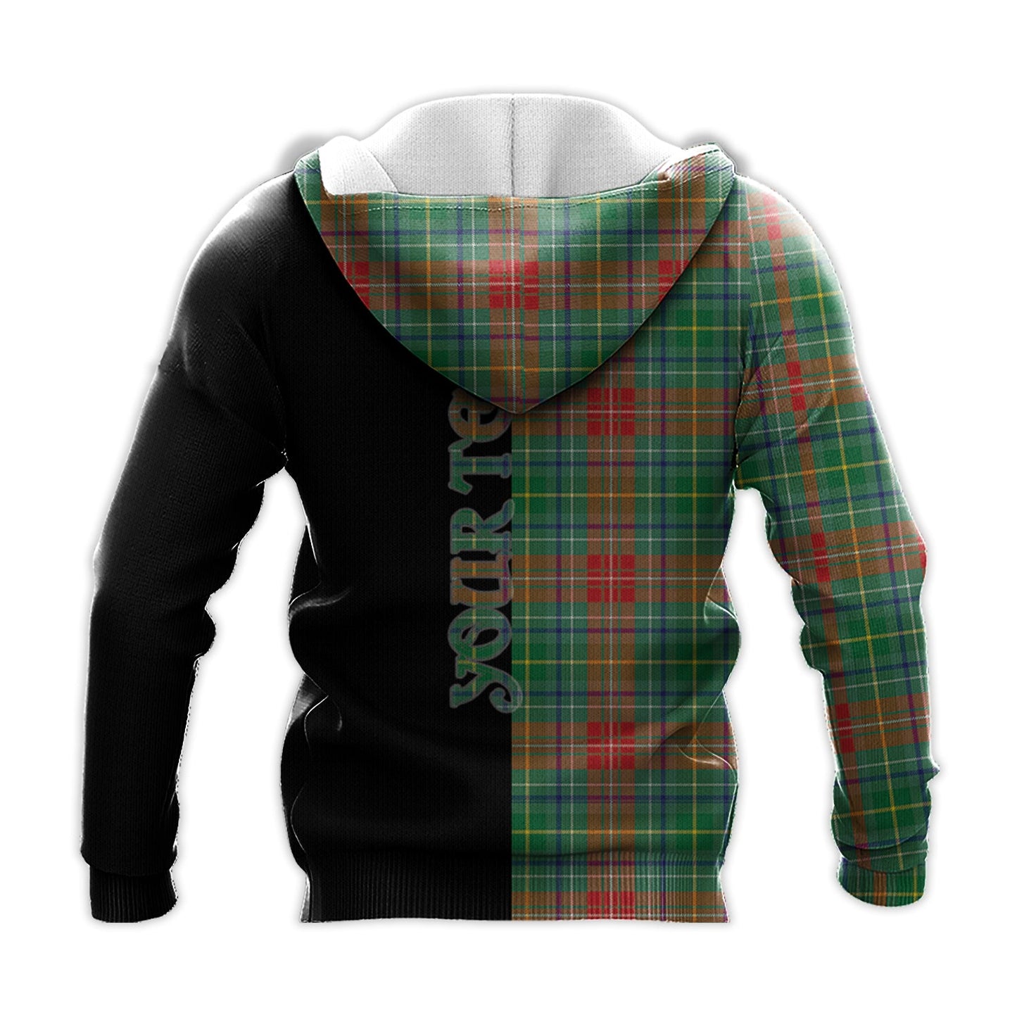 Printivon Muirhead Tartan Personalize Half Hoodie