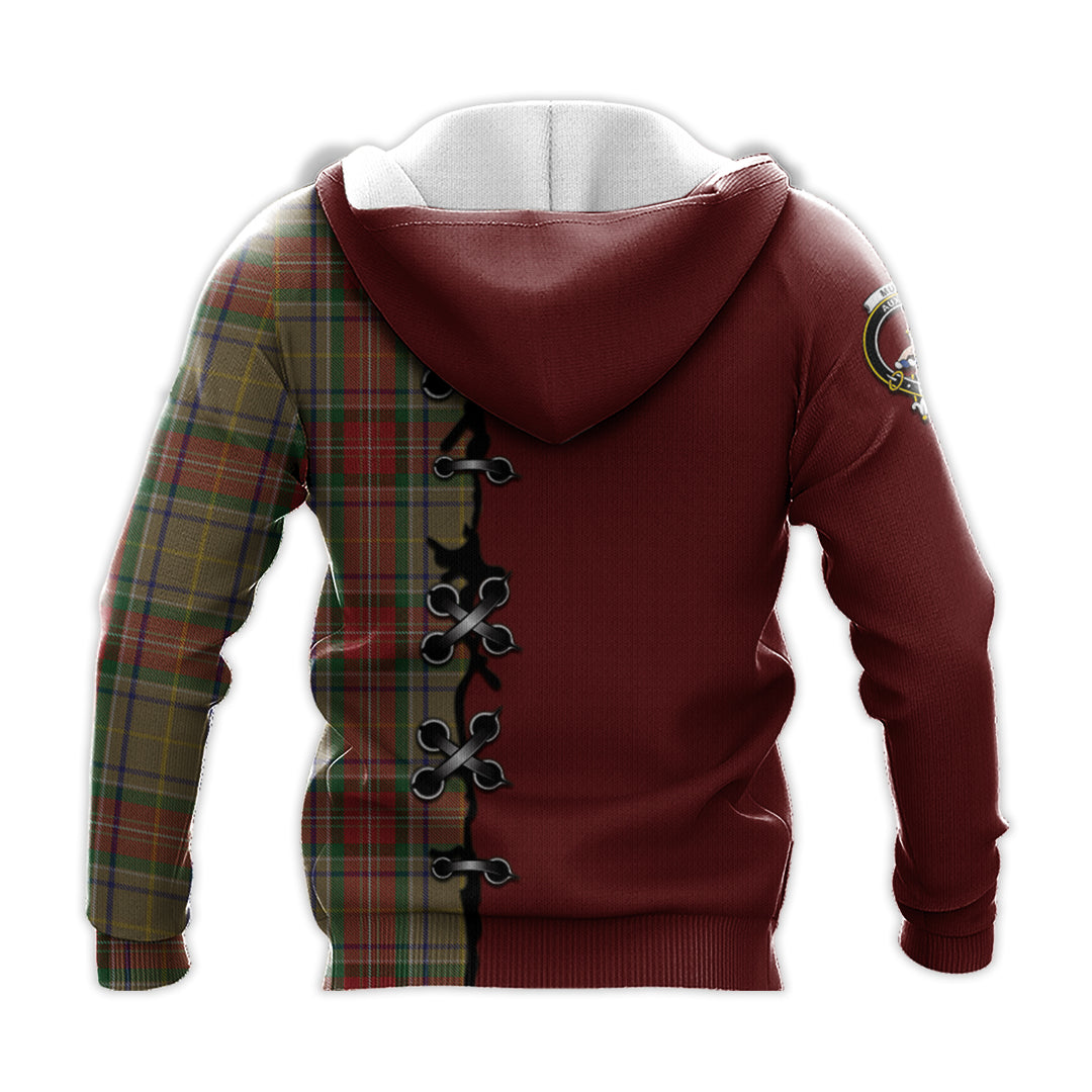 Printivon Muirhead Old Tartan Hoodie Lion Rampant And Celtic Thistle Style