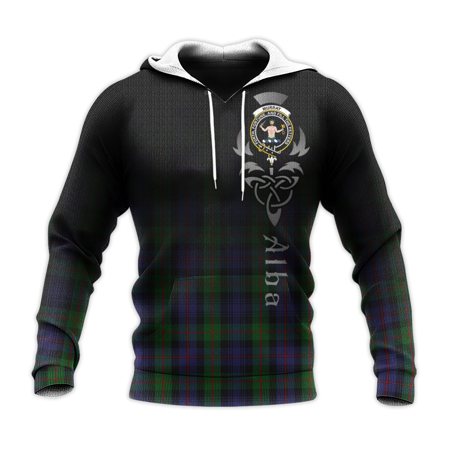 Printivon Murray Of Atholl Tartan Crest Alba Celtic Hoodie