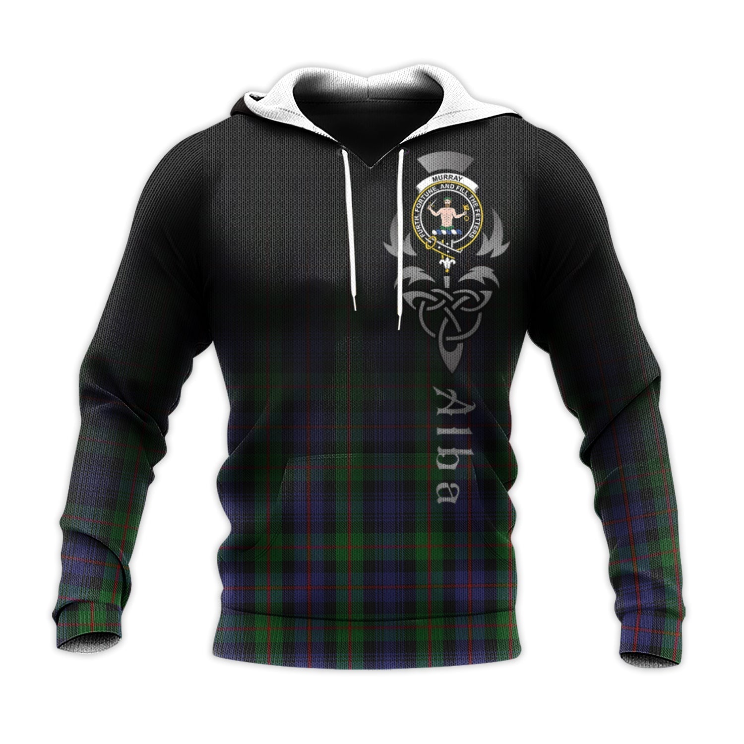 Printivon Murray Of Atholl Tartan Crest Alba Celtic Hoodie