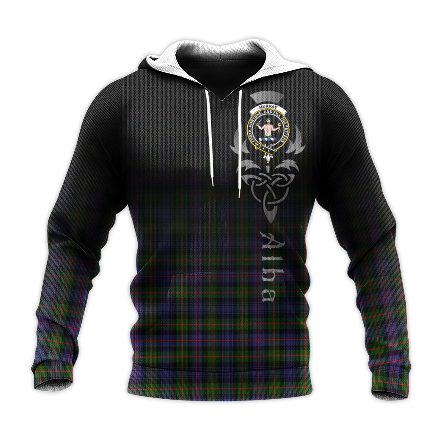 Printivon Murray Of Atholl Modern Tartan Crest Alba Celtic Hoodie