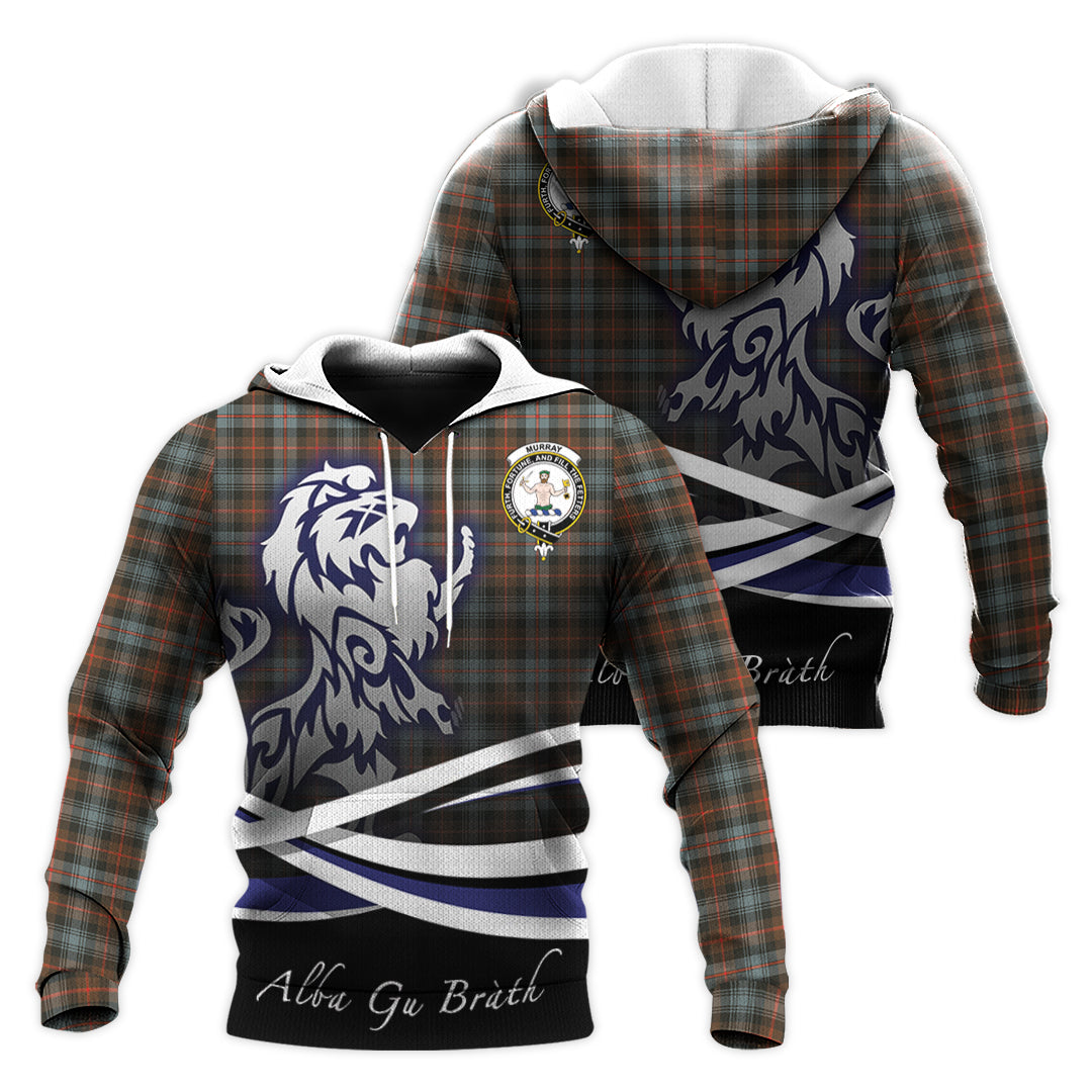 Printivon Murray Of Atholl Weathered Tartan Scottish Lion Hoodie