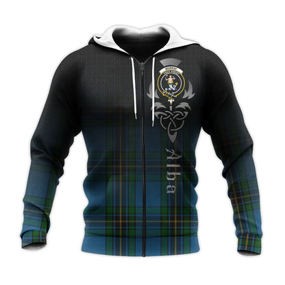 Printivon Murray Of Elibank Tartan Crest Alba Celtic Hoodie