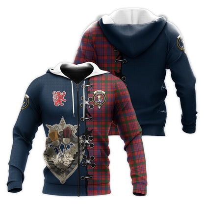 Printivon Murray Of Tullibardine Tartan Hoodie Lion Rampant And Celtic Thistle Style