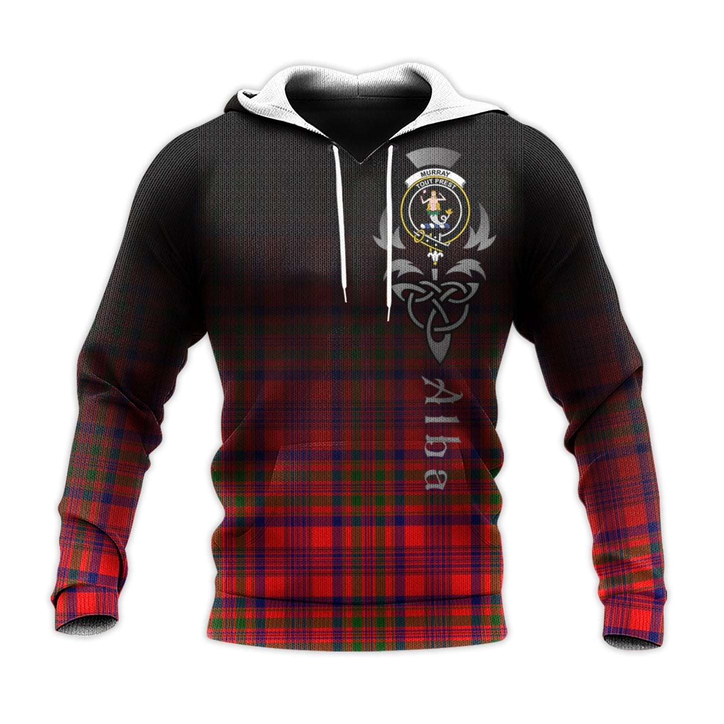 Printivon Murray Of Tulloch Modern Tartan Crest Alba Celtic Hoodie