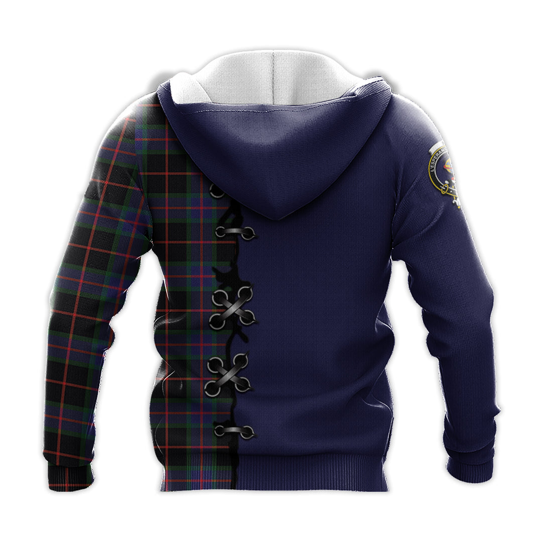 Printivon Nairn Tartan Hoodie Lion Rampant And Celtic Thistle Style