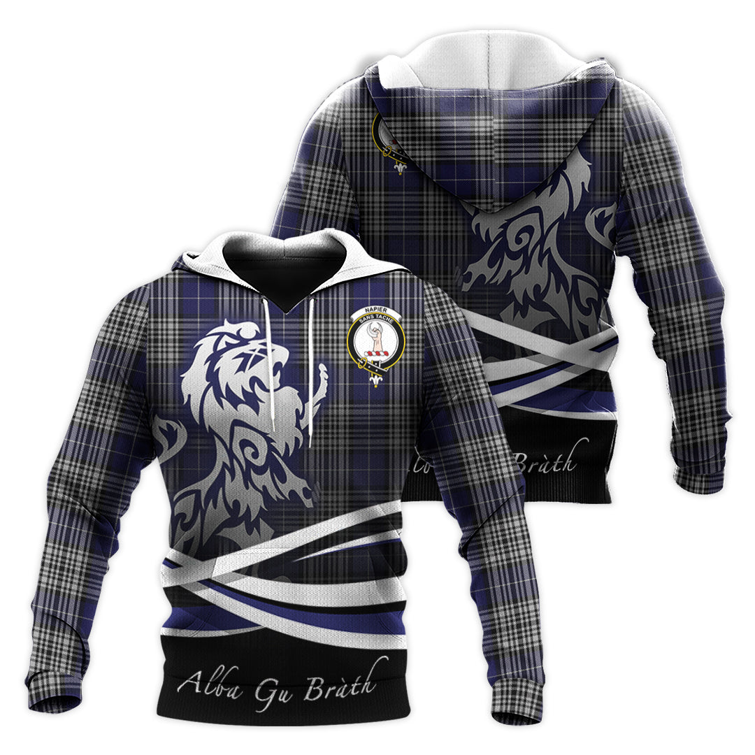 Printivon Napier Tartan Scottish Lion Hoodie