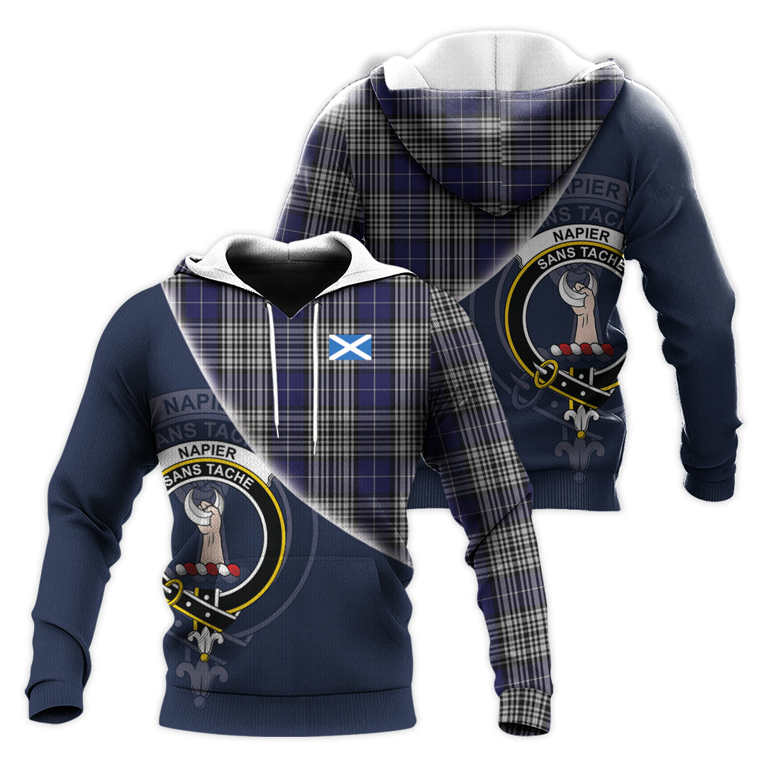 Printivon Napier Tartan Scottish Crest Hoodie