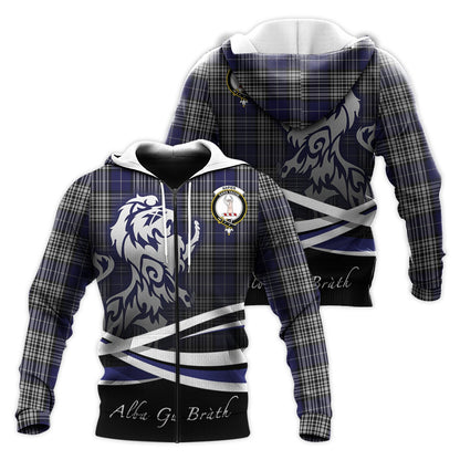 Printivon Napier Tartan Scottish Lion Hoodie