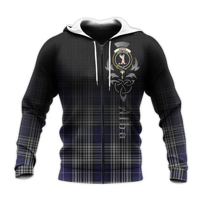 Printivon Napier Tartan Crest Alba Celtic Hoodie
