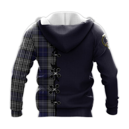 Printivon Napier Tartan Hoodie Lion Rampant And Celtic Thistle Style