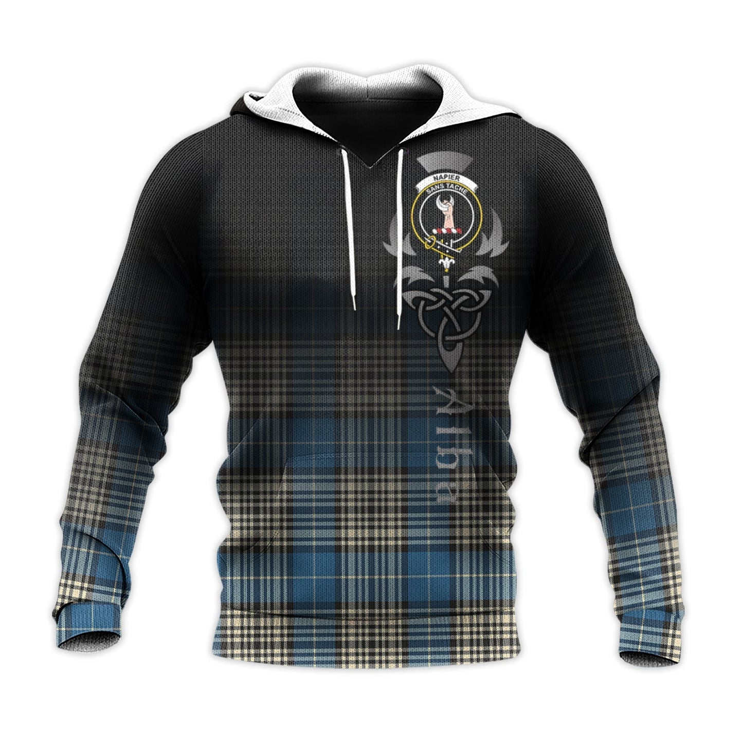 Printivon Napier Ancient Tartan Crest Alba Celtic Hoodie
