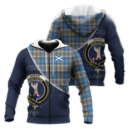 Printivon Napier Ancient Tartan Scottish Crest Hoodie