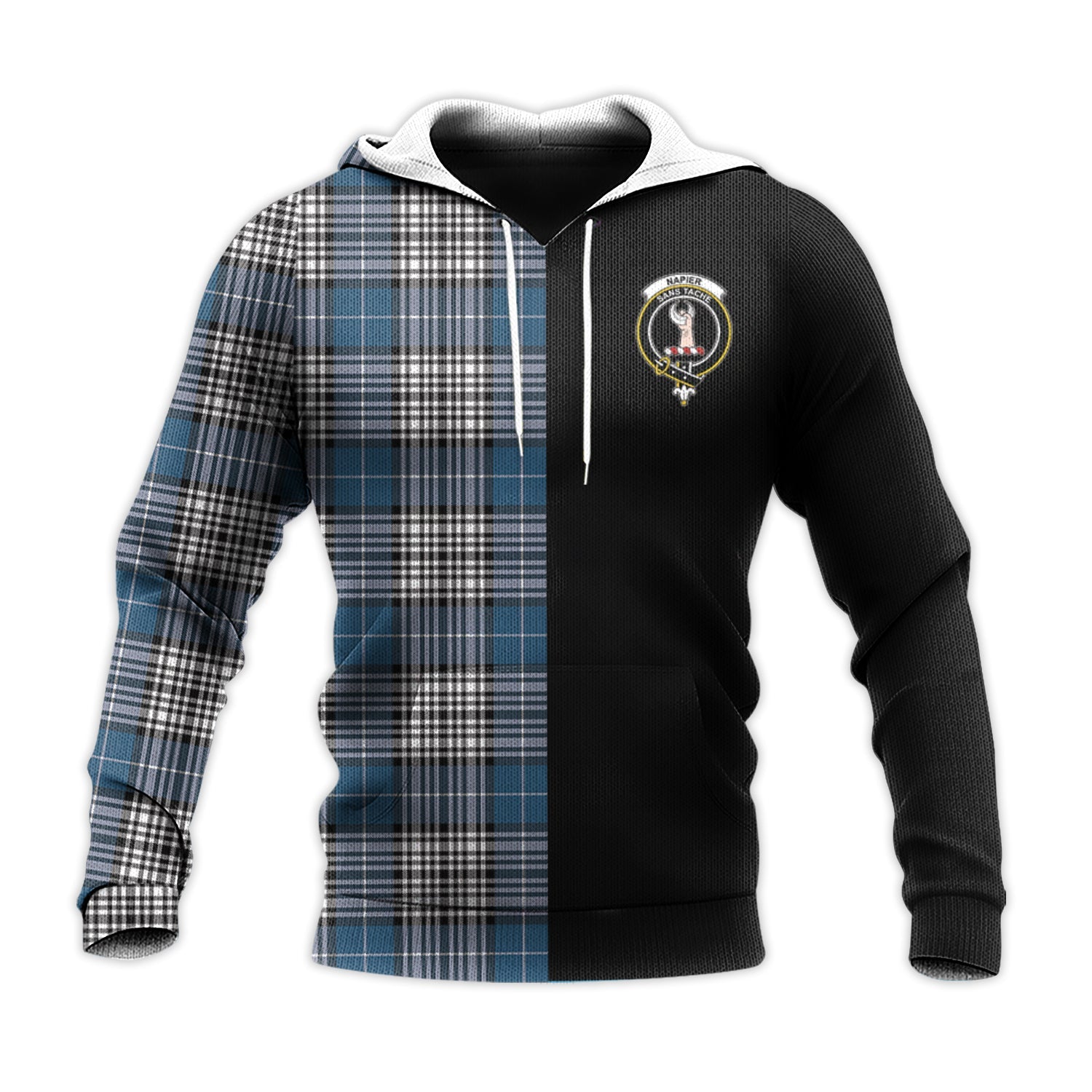 Printivon Napier Modern Tartan Personalize Half Hoodie