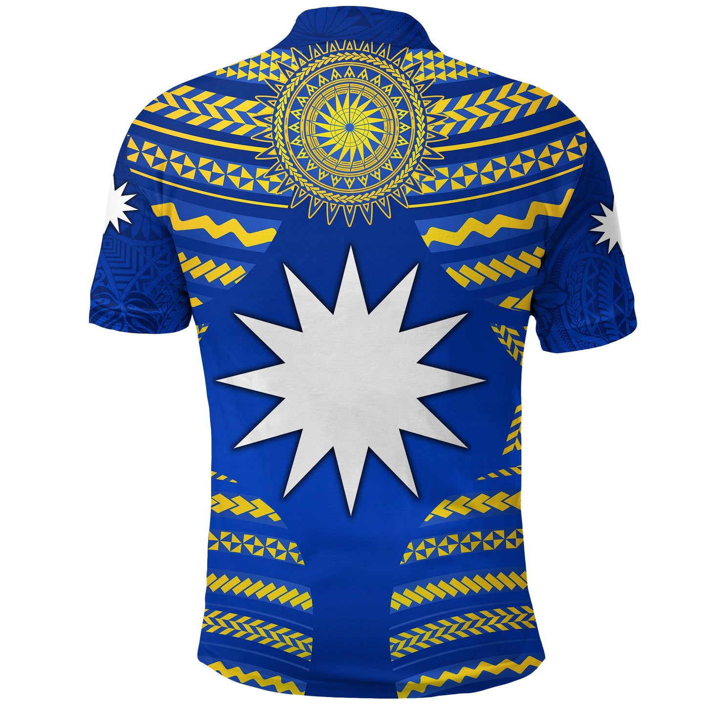 Custom Personalised Nauru Polynesian Flag Polo Shirt Creative Style - Blue