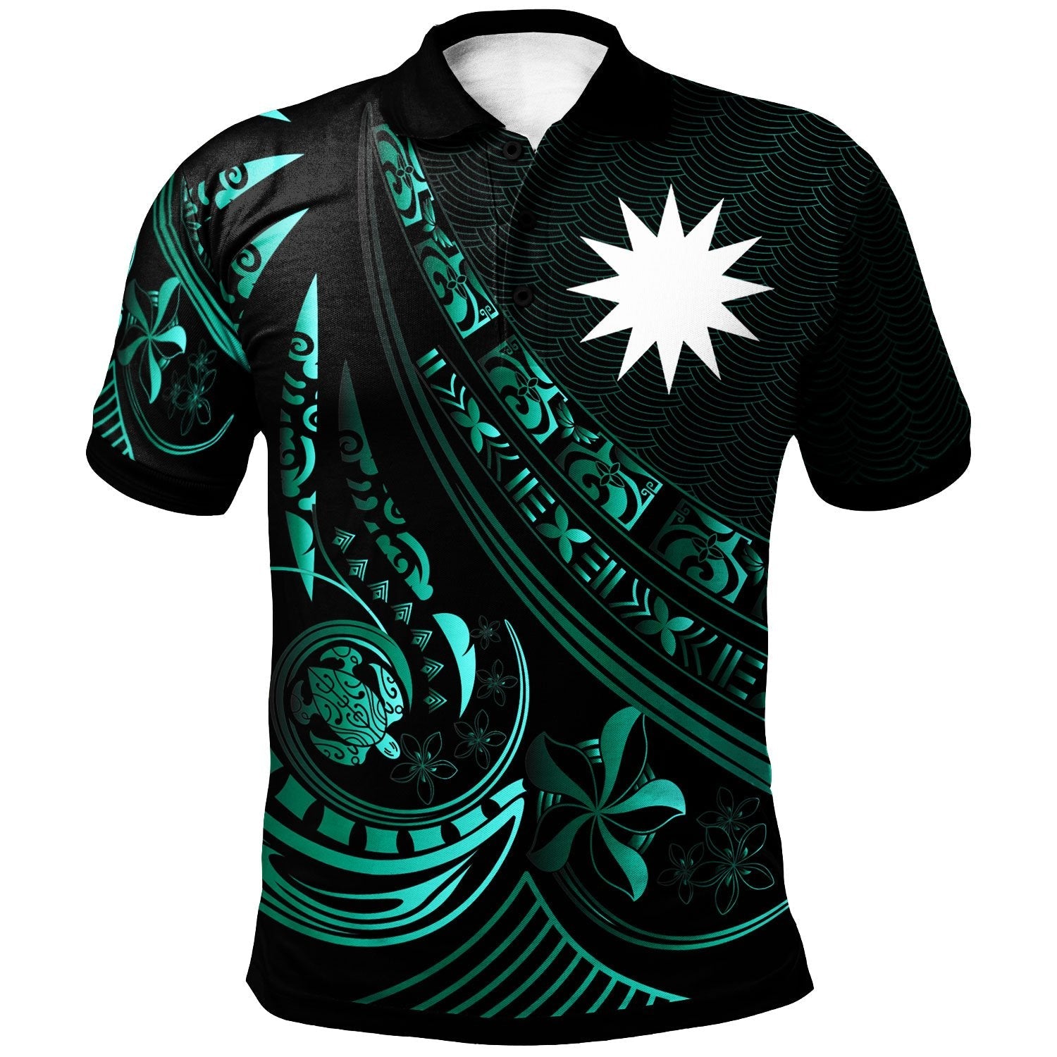 Nauru Polo Shirt - The Flow Of The Ocean Green