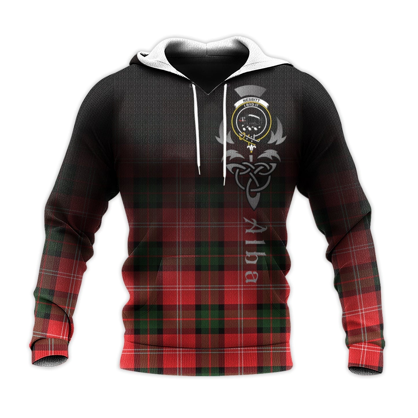 Printivon Nesbitt Modern Tartan Crest Alba Celtic Hoodie