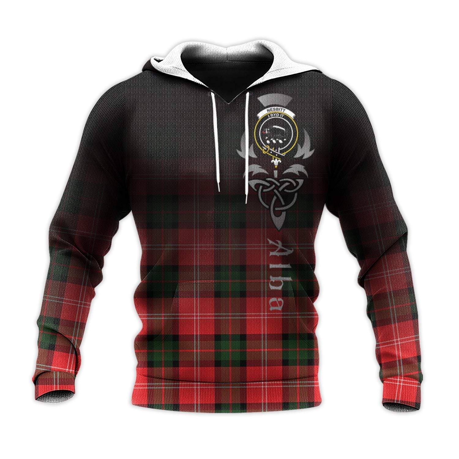 Printivon Nesbitt Modern Tartan Crest Alba Celtic Hoodie