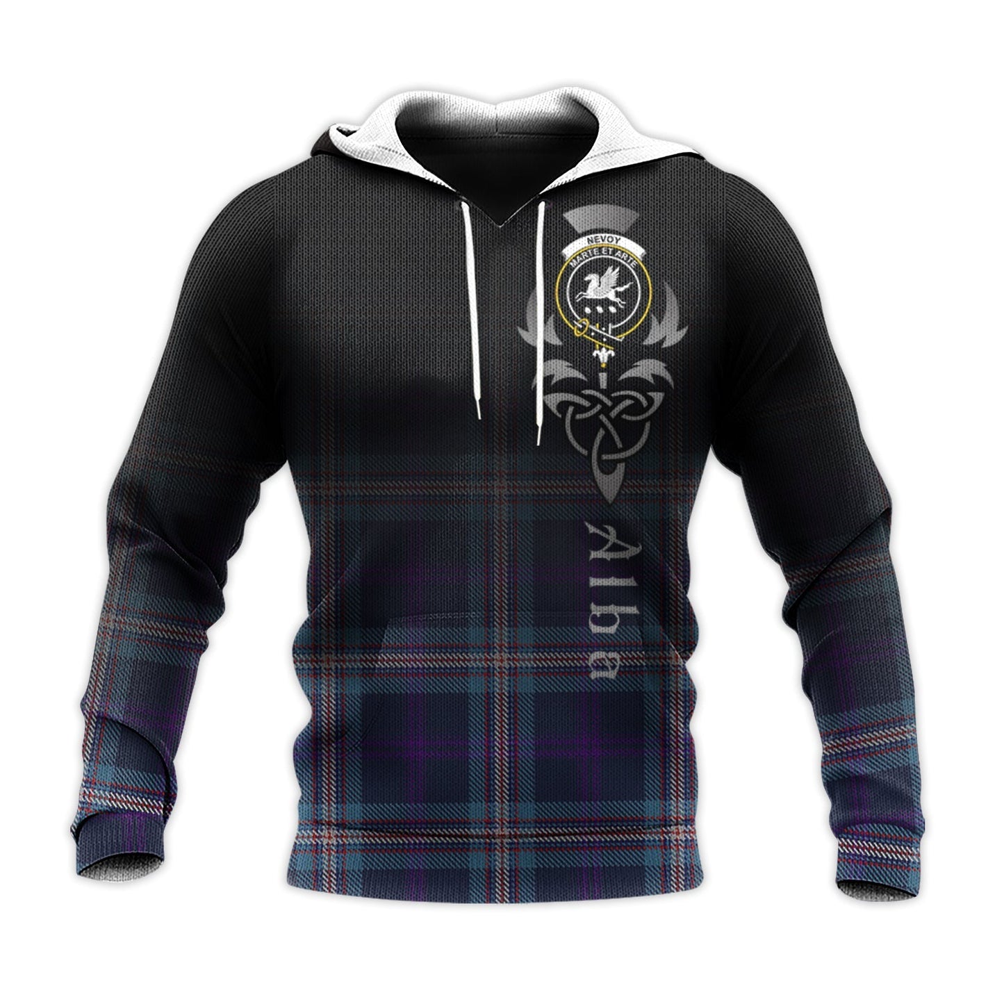 Printivon Nevoy Tartan Crest Alba Celtic Hoodie